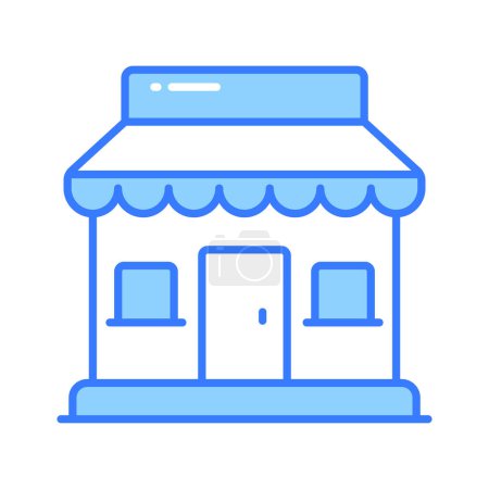 Illustration for Beautifully designed vector shop building, commercial building, marketplace icon - Royalty Free Image