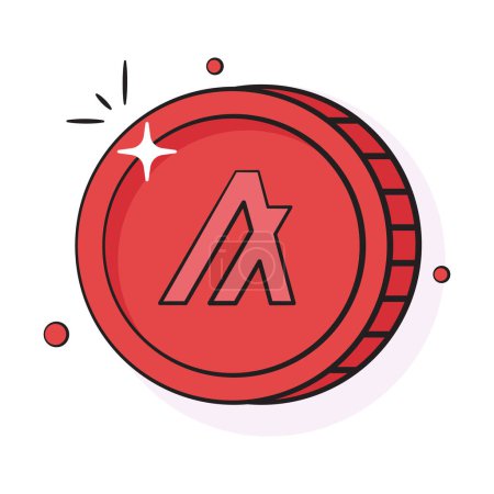 Illustration for Well designed icon of Algorand coin, cryptocurrency coin vector design - Royalty Free Image