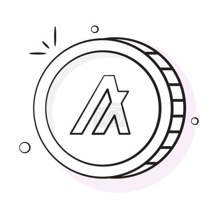 Illustration for Well designed icon of Algorand coin, cryptocurrency coin vector design - Royalty Free Image
