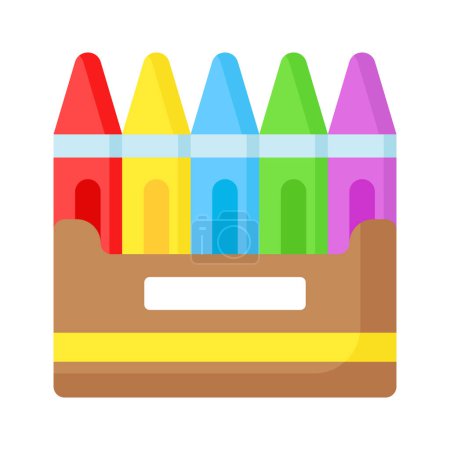 Téléchargez les illustrations : Vérifiez cette icône soigneusement conçue de crayon, pack de crayons de couleur, facilité téléchargeable premium disponible - en licence libre de droit