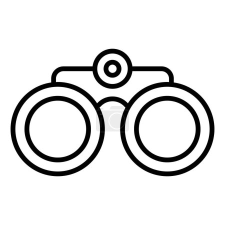 Illustration for An optical instrument with a lens for each eye, used for viewing distant objects, binoculars vector design in trendy style - Royalty Free Image