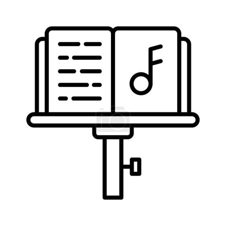 Téléchargez les illustrations : Attrapez cette icône soigneusement conçue de stand de musique dans un style moderne - en licence libre de droit