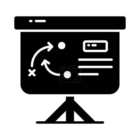 Ilustración de Icono único de la planificación estratégica empresarial, vector editable de la planificación táctica - Imagen libre de derechos