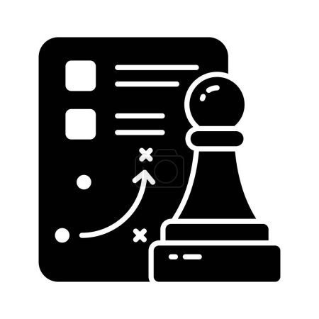 Ilustración de Icono único de la planificación estratégica empresarial, vector editable de la planificación táctica - Imagen libre de derechos