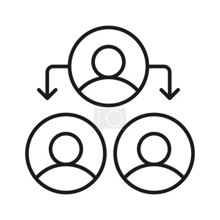 Ilustración de Ponga sus manos en este icono bellamente diseñado de la estructura del equipo, listo para usar vector - Imagen libre de derechos