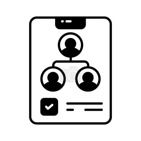 Ilustración de Compruebe este icono bellamente diseñado de equipo aprobado en estilo de moda, diseño de vectores de estructura de equipo - Imagen libre de derechos