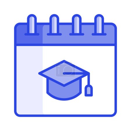 Illustration for Simple Graduation Date icon. The icon can be used for websites, print material and presentation - Royalty Free Image