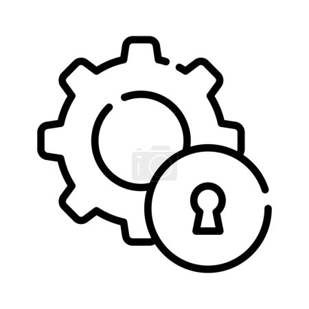 Illustration for Setting security icon, editable vector, ready to use - Royalty Free Image