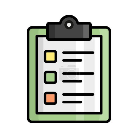 Téléchargez les illustrations : Checklist vector icon in trendy style easy to use - en licence libre de droit