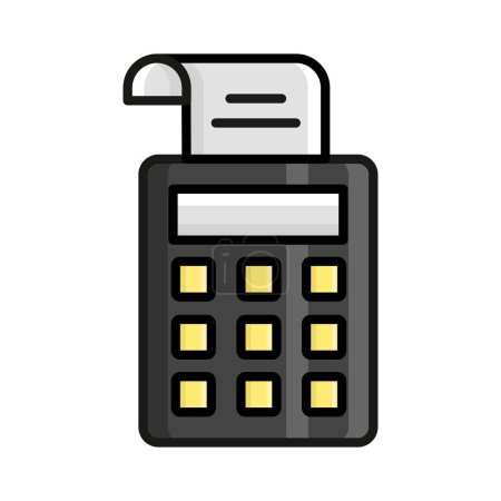 Téléchargez les illustrations : Vector icon of pos terminal, point of sale machine - en licence libre de droit