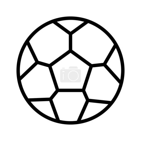 Illustration for A well designed icon of football in trendy style, isolated on white background - Royalty Free Image