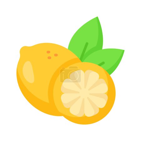 Illustration for An icon of lemon in modern design style, trendy vector - Royalty Free Image
