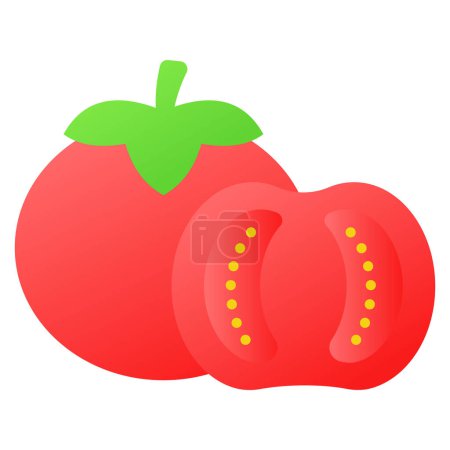 Illustration for Well designed icon of tomatoes in modern style, healthy and organic food - Royalty Free Image