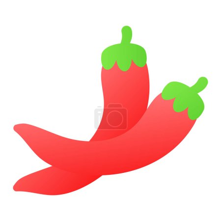 Ilustración de Diseño de vectores de chiles, diseño de ícono de pimienta picante, listo para usar - Imagen libre de derechos
