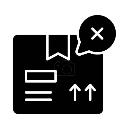 Ilustración de Parcela con signo cruzado que muestra el icono del concepto de pedido rechazado - Imagen libre de derechos