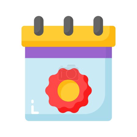 Illustration for Get hold this catchy vector of calendar, concept icon of schedule - Royalty Free Image