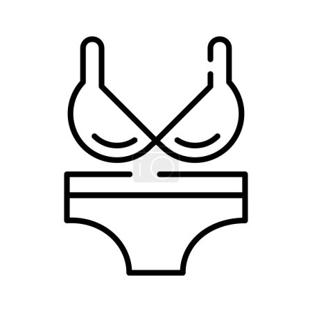Téléchargez les illustrations : Attrapez cette icône étonnante de bikini, design vectoriel accessoire de plage - en licence libre de droit
