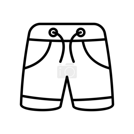 Ilustración de Shorts icon in modern style, beachwear vector - Imagen libre de derechos