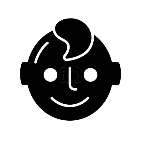 Ilustración de Mira este icono bellamente diseñado del bebé recién nacido, feliz bebé vector - Imagen libre de derechos