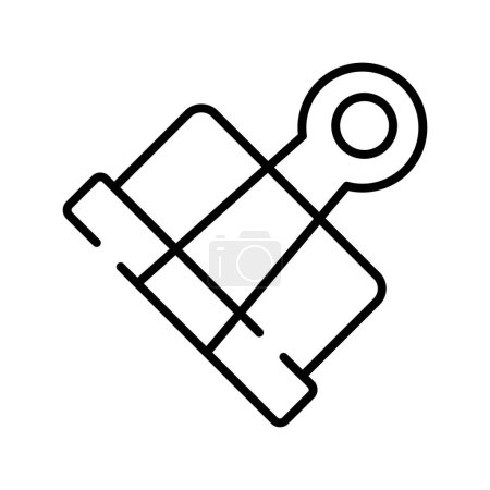 Illustration for Bulldog clip vector design, icon of binder in modern style, paper clip - Royalty Free Image