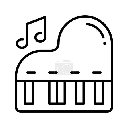 Ilustración de Consiga su asimiento en este vector maravillosamente diseñado de piano, instrumento musical - Imagen libre de derechos