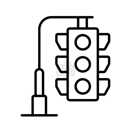 Ilustración de Vector de señales de tráfico bellamente diseñado, icono de semáforo - Imagen libre de derechos