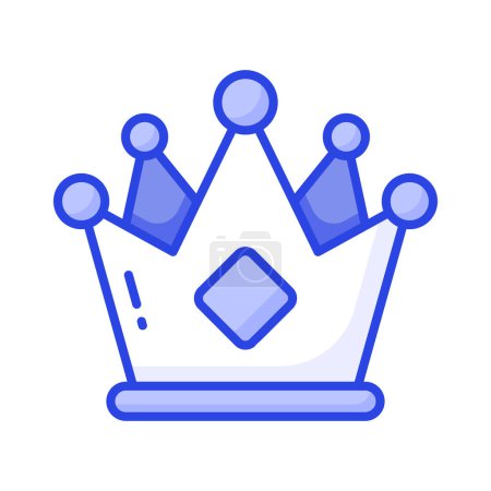 Illustration for Trendy icon of crown isolated on white background - Royalty Free Image