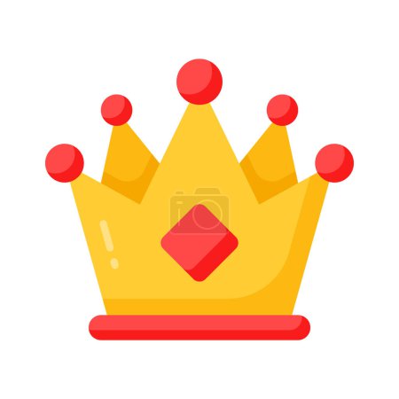 Illustration for Trendy icon of crown isolated on white background - Royalty Free Image