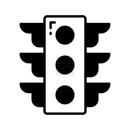 Ilustración de Vector de señales de tráfico bellamente diseñado, icono de semáforo - Imagen libre de derechos
