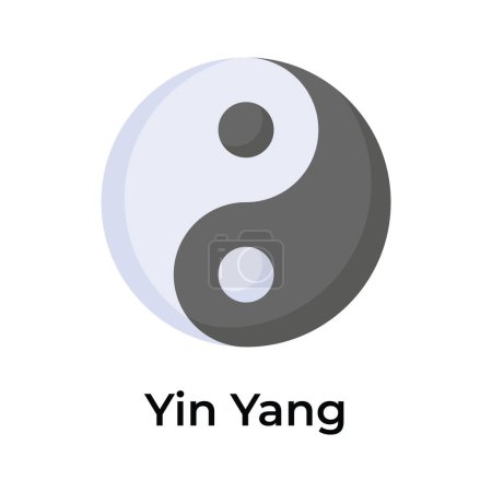 Illustration for A chinese yin yang symbol vector design isolated on white background - Royalty Free Image