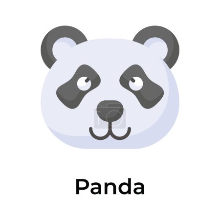 Illustration for Get your hold on this visually appealing panda icon, ready to use vector - Royalty Free Image