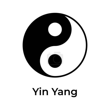 Illustration for A chinese yin yang symbol vector design isolated on white background - Royalty Free Image