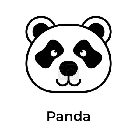 Illustration for Get your hold on this visually appealing panda icon, ready to use vector - Royalty Free Image