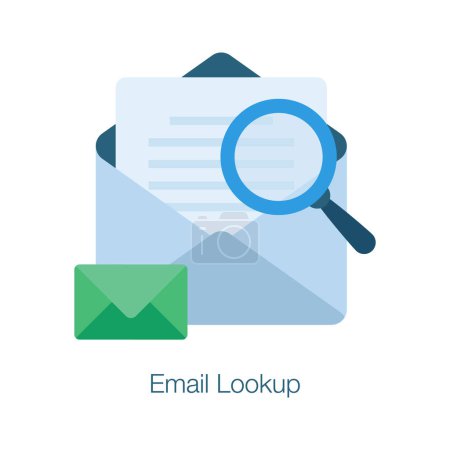 Get this beautifully designed concept icon of email lookup in flat style