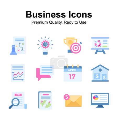 Carefully crafted pack of business and finance icons in modern style