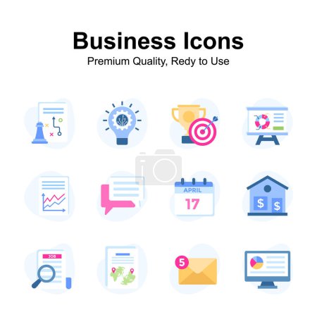 Carefully crafted pack of business and finance icons in modern style
