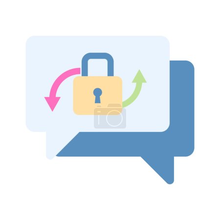 Password update icon in trendy flat style, ready to use vector