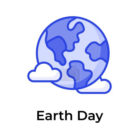 Get this amazing icon of international earth day in modern design style