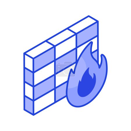 An amazing vector of firewall, internet security icon