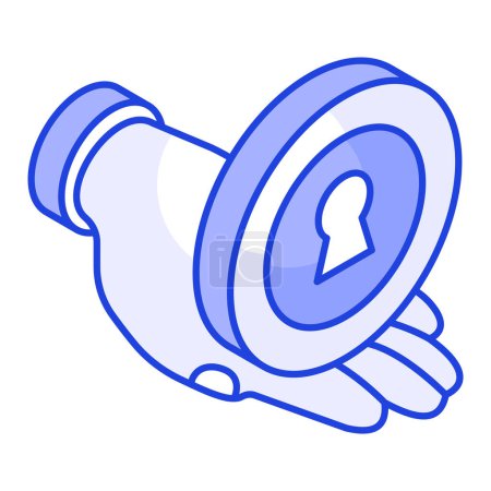 Modern isometric icon of security services, ready to use and download