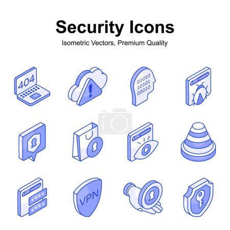 Take a look at this beautifully designed security icons set in modern style