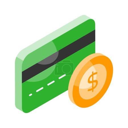 Have a look at this beautiful icon of card payment, dollar with atm card