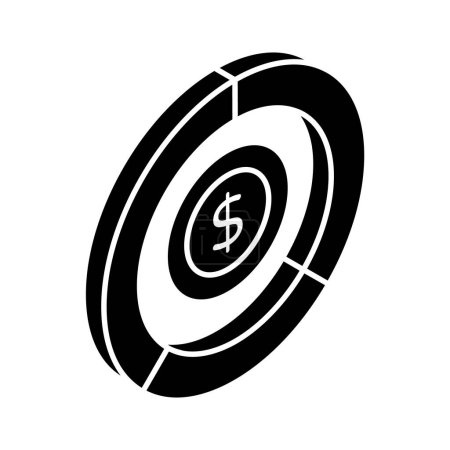 Attrapez cette icône isométrique soigneusement conçue de l'analyse financière, vecteur d'analyse commerciale
