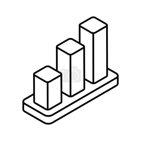 Carefully crafted icon of bar chart in trendy style, premium vector design