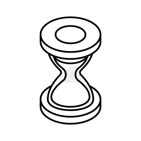Illustration for Well designed isometric icon of hourglass in trendy style - Royalty Free Image