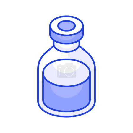 Illustration for Healthy syrup, vector of syrup bottle in modern style - Royalty Free Image