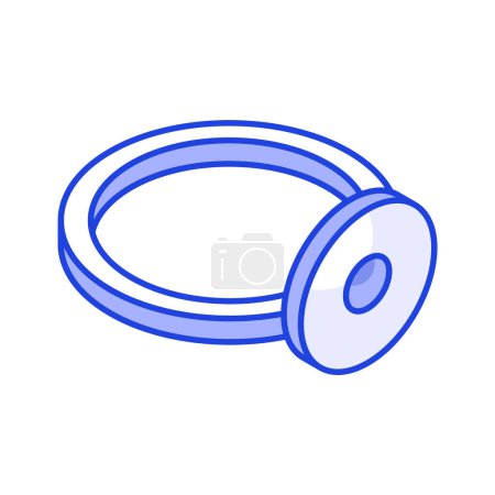 Illustration for Get your hands on this carefully designed isometric icon of surgical headlight - Royalty Free Image