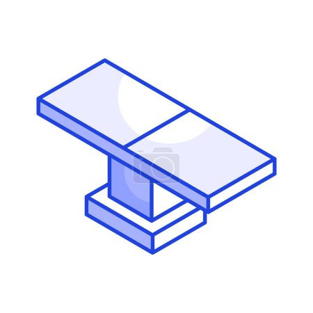 An amazing isometric vector of stretcher, hospital bed icon