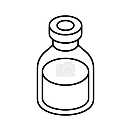 Jarabe saludable, vector de frasco de jarabe en estilo moderno