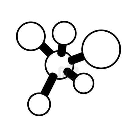 Ilustración de Icono bellamente diseñado de moléculas en estilo isométrico moderno, red molecular - Imagen libre de derechos